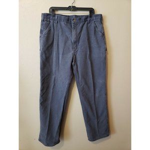 Carhartt B11 PTB Duck Canvas Carpenter Pants Dungaree Fit 40 x 34 Gray